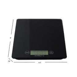 12 pieces of Home Basics MultI-Functional Sleek Glass Digital Food Scale, Black