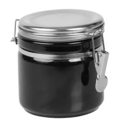8 pieces of Home Basics 25 Oz. Canister With Stainless Steel Top, Black