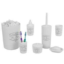 12 pieces of Home Basics Paris Collection 7 Piece Bath Ensemble, White