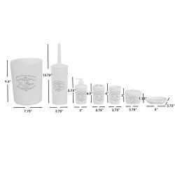 12 pieces of Home Basics Paris Collection 7 Piece Bath Ensemble, White