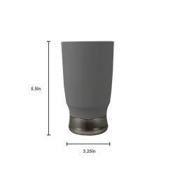 12 pieces of Home Basics Rubberized Plastic Tumbler With Steel Base, Grey