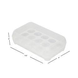 12 pieces of Home Basics 15 Compartment Plastic Egg Holder, Clear