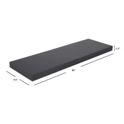 6 pieces of Home Basics 30" Mdf Floating Shelf, Black