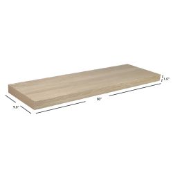 6 pieces of Home Basics 30" Mdf Floating Shelf, Oak
