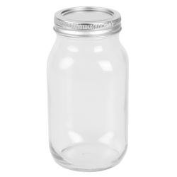 12 pieces of Home Basics 25 Oz. Wide Mouth Clear Mason Canning Jar