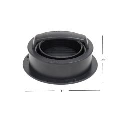 24 pieces of Home Basics 3 Piece Plastic Hamburger Press, Black