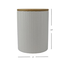 12 pieces of Home Basics Wave Medium Ceramic Canister, White