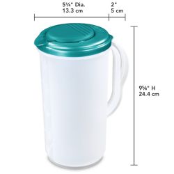 6 Pieces of Sterilite 2 Qt. Plastic Pitcher, Blue