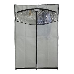 4 pieces of Home Basics Storage Closet With Window, Grey