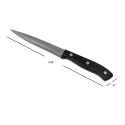24 pieces of Home Basics 5" Stainless Steel Utility Knife With Contoured Bakelite Handle, Black