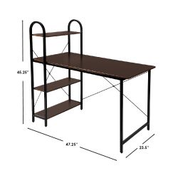 Home Basics Computer Desk With Shelves