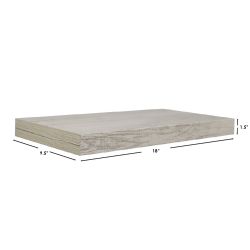 6 pieces of Home Basics 18" Mdf Floating Shelf, Grey