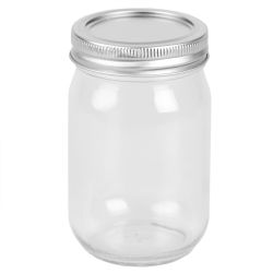 12 pieces of Home Basics 12 Oz. Wide Mouth Clear Mason Canning Jar