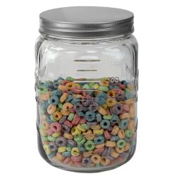 6 pieces of Home Basics  122 Oz. Large Mason Glass Canister, Clear