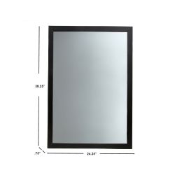 4 pieces Home Basics 24" x 36" Wall Mirror, Black - Home Accessories