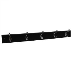 12 pieces of Home Basics 5 Double Hook Wall Mounted Hanging Rack, Black