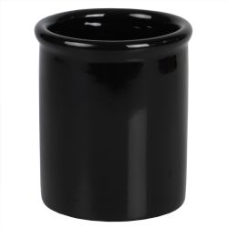 6 pieces of Home Basics Glazed Ceramic Utensil Crock, Black