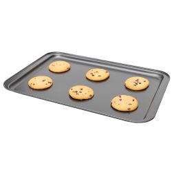 12 pieces of Home Basics NoN-Stick 12gc X 18gc Steel Baking Sheet, Grey