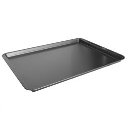 8 pieces of Home Basics NoN-Stick 15gc X 21gc Steel Baking Sheet, Grey