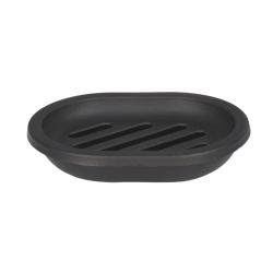 6 pieces of Home Basics Floral Printed 7 Piece Plastic Bath Accessory Set, Black