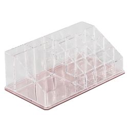 12 pieces Home Basics Large 16 Compartment Cosmetic Organizer with Rose Bottom - Storage & Organization