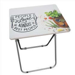 6 pieces of Home Basics For The Love Of Food MultI-Purpose Foldable Tv Tray Table, White