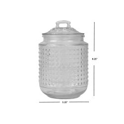 8 pieces of Home Basics Dott 40.5 Oz. Glass Canister, (set Of 3), Clear