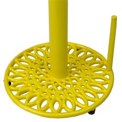 3 pieces of Home Basics Sunflower FreE-Standing Cast Iron Paper Towel Holder With Dispensing Side Bar, Yellow