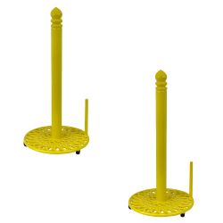 3 pieces of Home Basics Sunflower FreE-Standing Cast Iron Paper Towel Holder With Dispensing Side Bar, Yellow