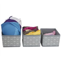12 Wholesale Home Basics Diamond Collection 3 Piece Drawer Organizer Set