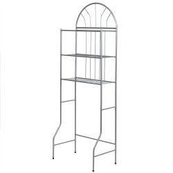 6 pieces of Home Basics 2 Shelf Enamel Coated Steel Over The Toilet Space Saver