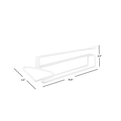 24 pieces of Home Basics Vinyl Coated Steel Wine Glass Rack, White