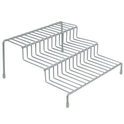 6 pieces of Home Basics 3 Level Vinyl Coated Steel Seasoning Rack, Silver