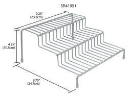 6 pieces of Home Basics 3 Level Vinyl Coated Steel Seasoning Rack, Silver