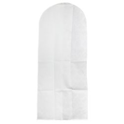 12 Wholesale Home Basics Arabesque NoN-Woven Garment Bag With Clear Plastic Panel, White