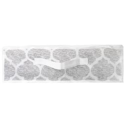 12 Wholesale Home Basics Arabesque NoN-Woven Under The Bed Storage Bag With SeE-Through Front Panel, White