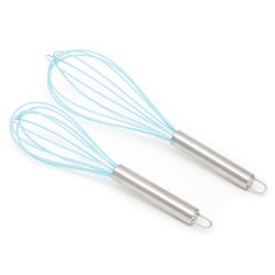 24 Wholesale Home Basics Silicone Balloon Whisk With Stainless Steel Handle