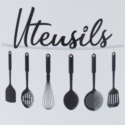 12 Wholesale Home Basics Utensils Metal Cutlery Holder With Steel Rim, White