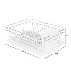 12 Wholesale Home Basics Twist Dish Rack With Clear Draining Board