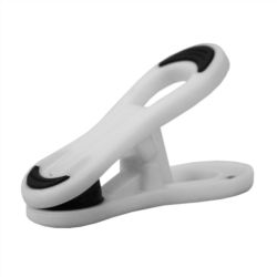 24 Wholesale Home Basics MultI-Purpose Plastic Clips With Grip, (pack Of 10), White