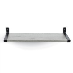 6 Wholesale Home Basics 18" Wall Shelf, Loft Grey