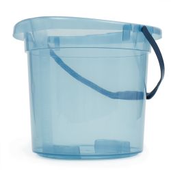 12 Wholesale Home Basics 11 Lt Plastic Bucket With Fold Down Handle