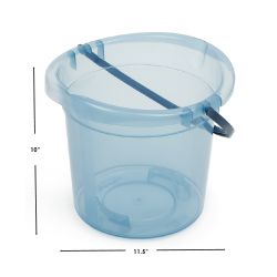 12 Wholesale Home Basics 11 Lt Plastic Bucket With Fold Down Handle