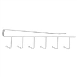 12 Wholesale Home Basics 6 Hook Vinyl Coated Under The Shelf Rack, White