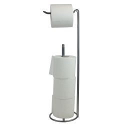 12 pieces of Home Basics Freestanding Dispensing Toilet Paper Holder, Satin Nickel