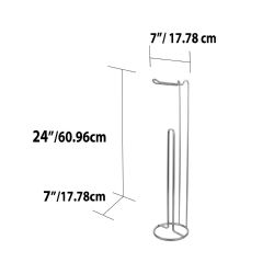 12 pieces of Home Basics Freestanding Dispensing Toilet Paper Holder, Satin Nickel