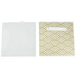12 pieces of Home Basics Metallic Scallop Collapsible NoN-Woven Storage Cube, Gold