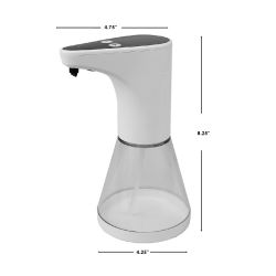 6 pieces of Home Basics 450 Ml. Automatic Compact Countertop Soap Dispenser, White