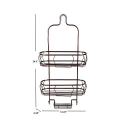 6 pieces of Home Basics No Slip 2 Tier Steel Shower Caddy, OiL-Rubbed Bronze