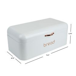 4 pieces of Home Basics Grove Bread Box, White